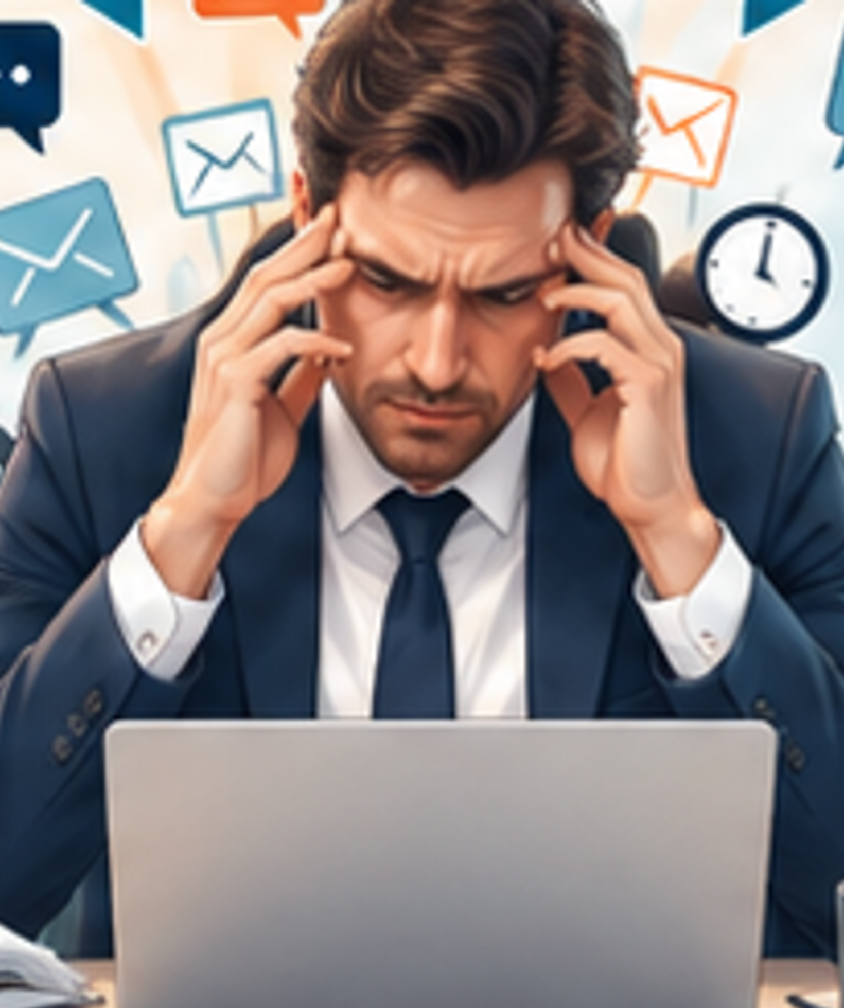 Overloaded manager at the center of eight decision and control streams