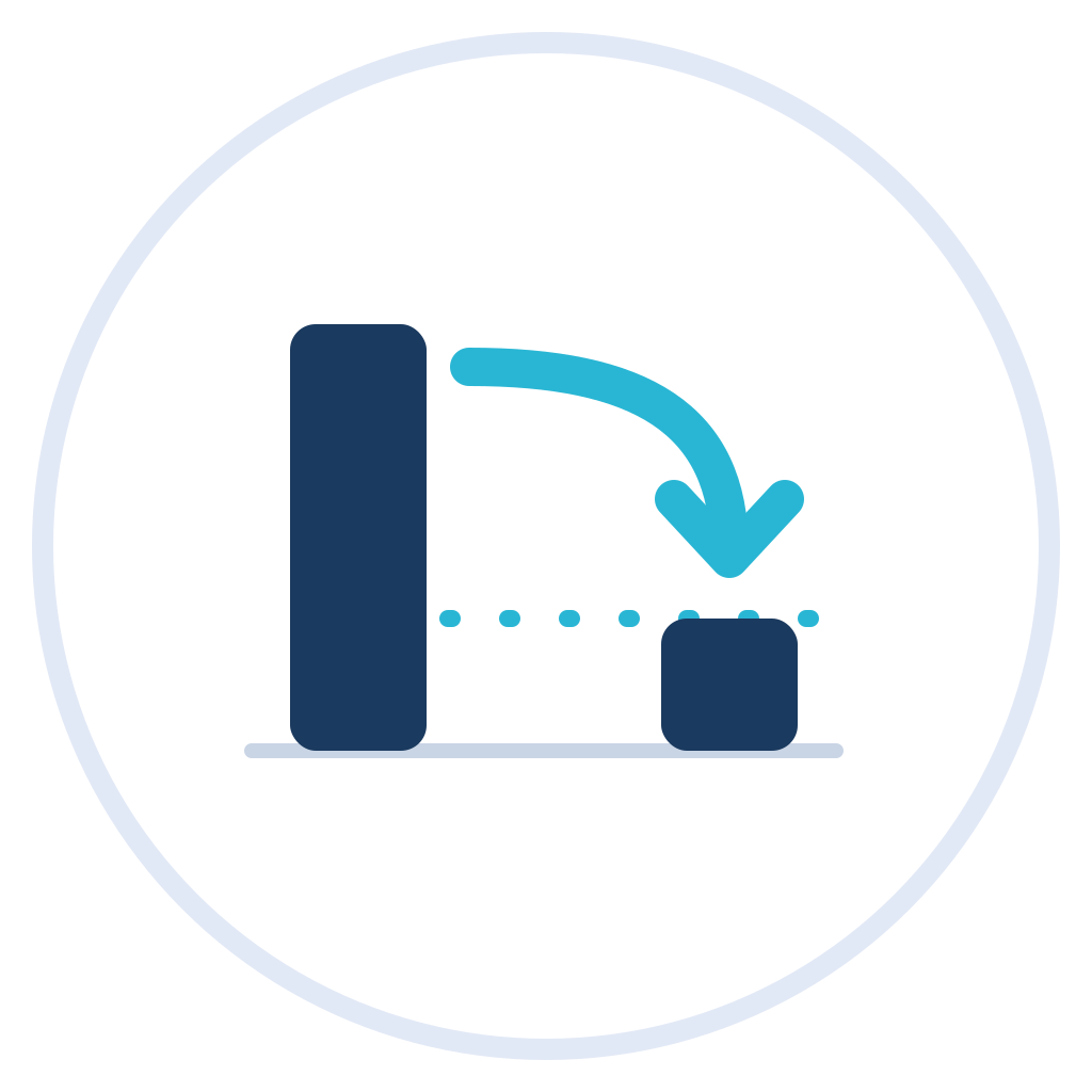 Outlet mark: managed reduction of excess inventory to the target state.